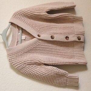 4/$15 Cream Knit Cardigan, 18M